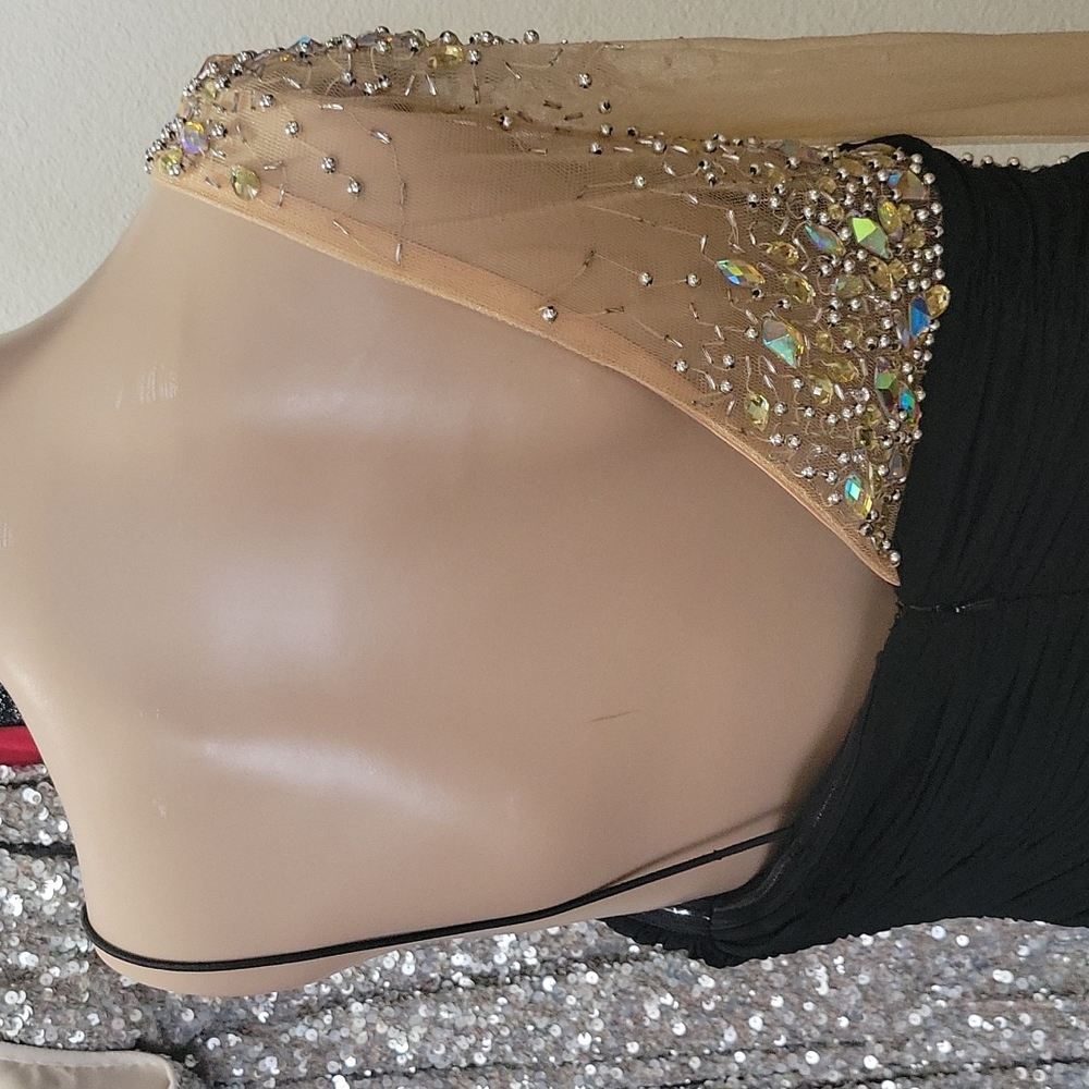 Hand Beaded Coya Collection Dress Gown above knee - Picture 6 of 11
